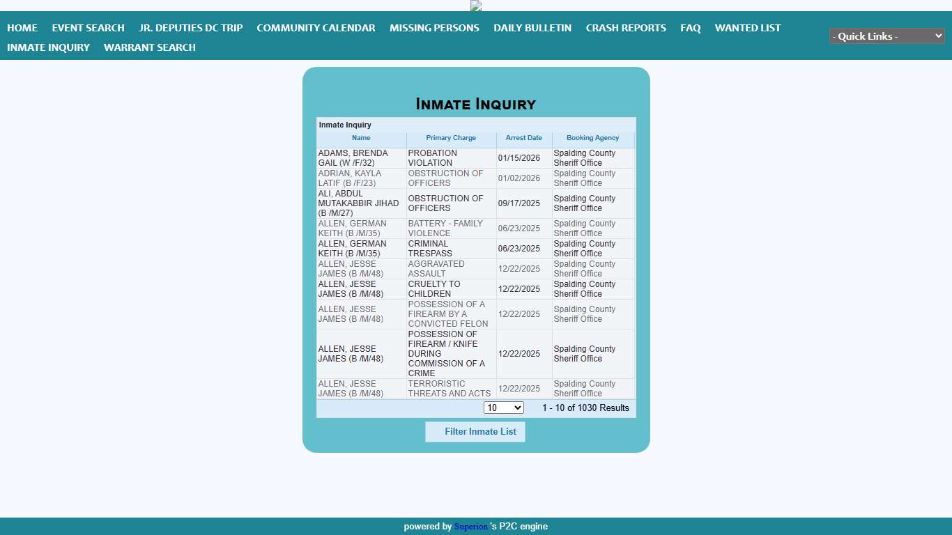 Spalding County Sheriff's Office P2C